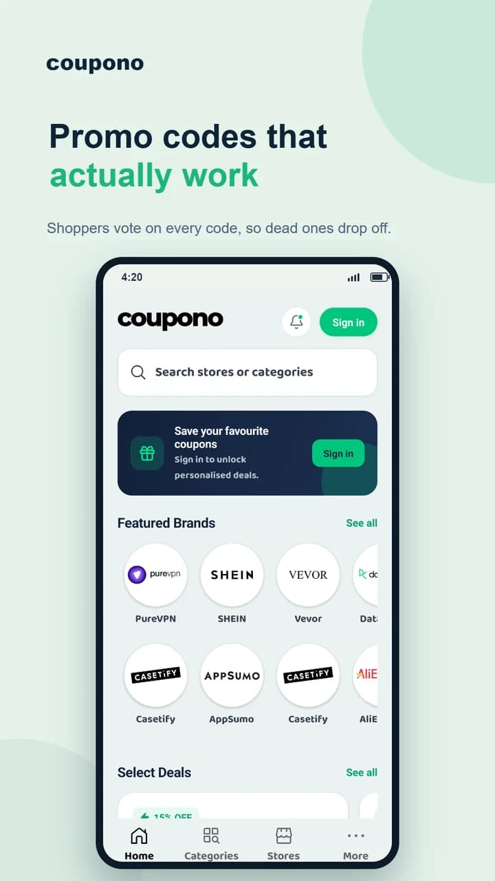 Coupono app screenshot 1