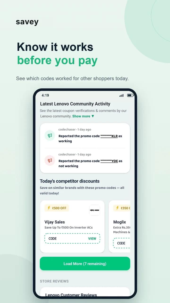 Savey app screenshot 3
